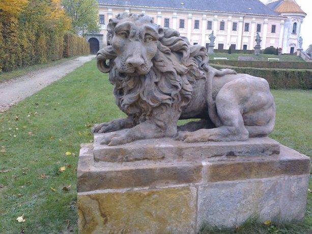 Zámecký park, Lysá nad Labem, zámek, zahrady, sochy, Braun, Platzer